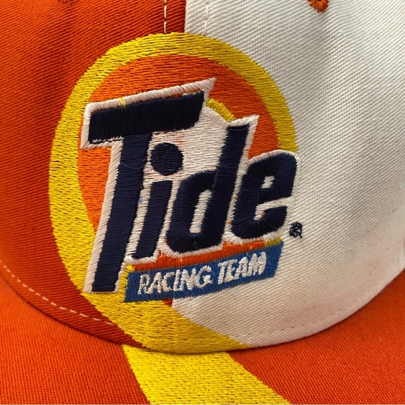 Vintage Tide Racing Team Snapback Cap Trucker Hat NASCAR Embroidered Logo Sz USA - Picture 11 of 16